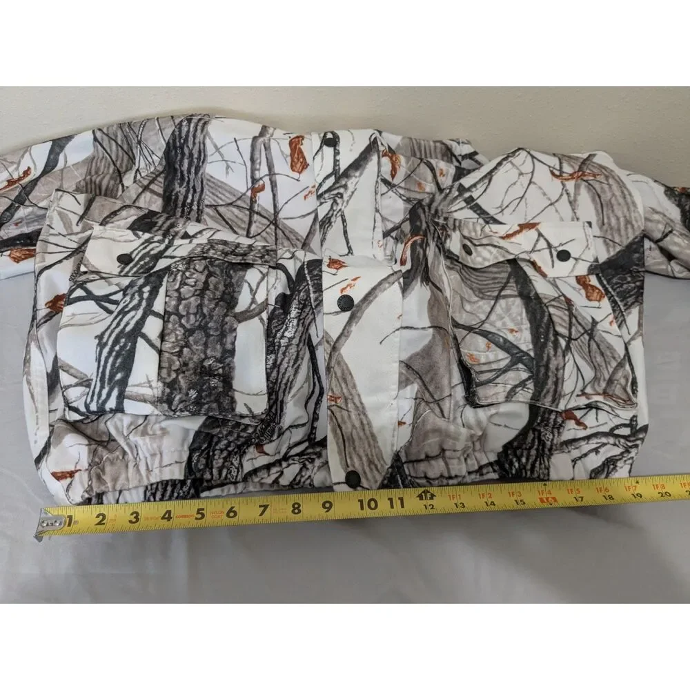 Mad Dog Gear XL Reversible Hunting Jacket | White Snow Camo & Hi-Vis Orange